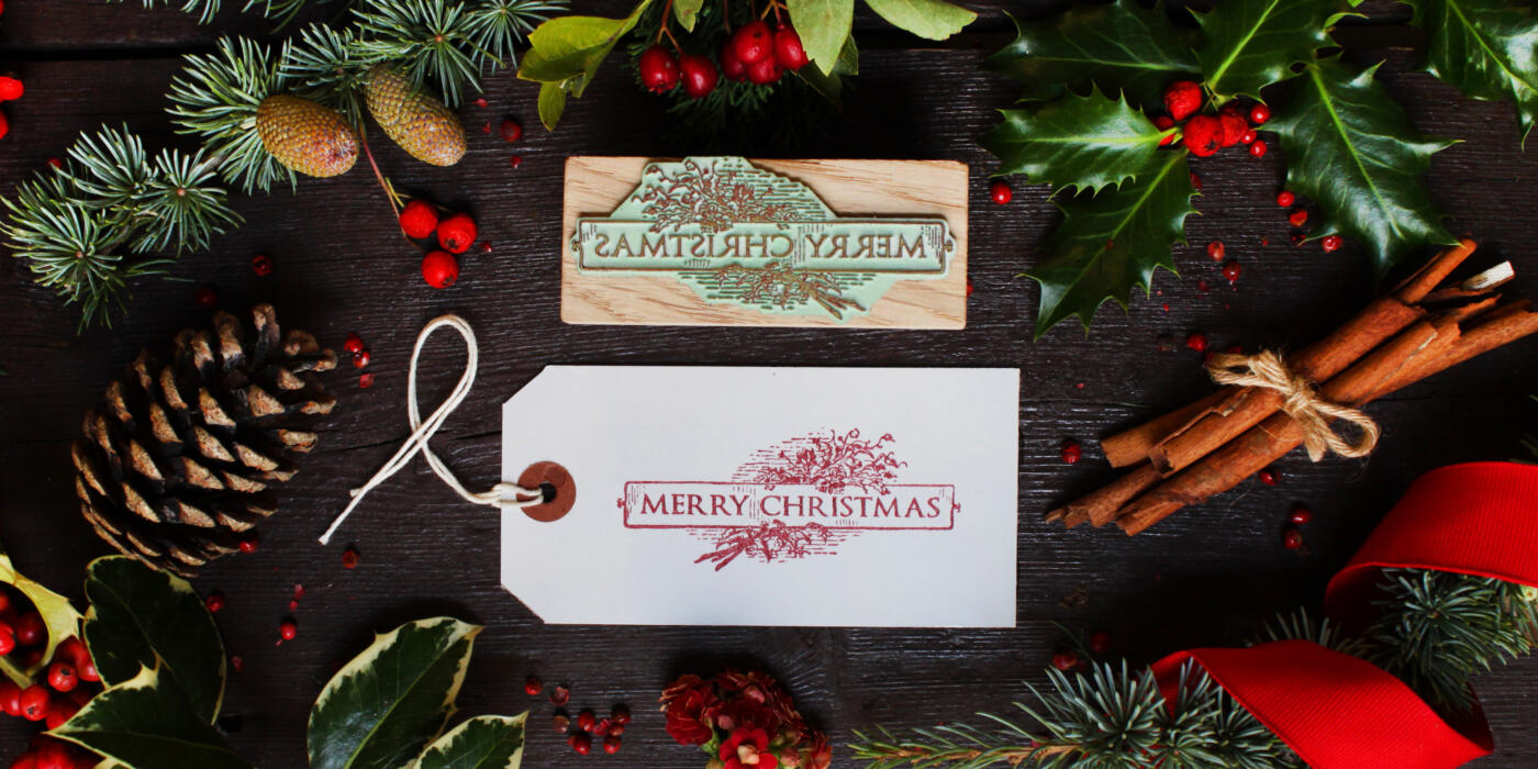 Stampendous Christmas Cling Rubber Stamp - "Merriest Wish" 3.5x4 Inch 1 thumbnail image