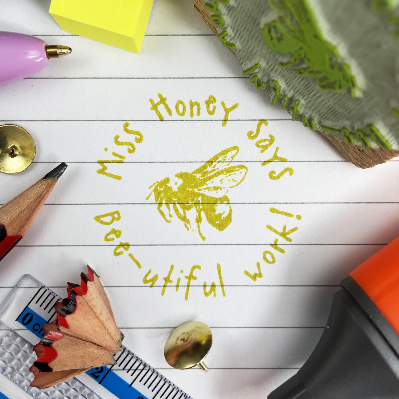 Teacher Stamp Bee Utiful Work Get Stamped